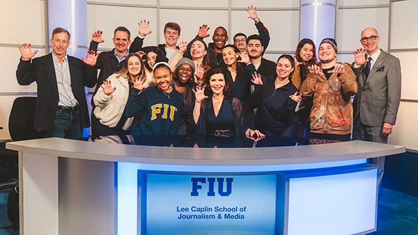 FIU students with Laurie Jennings